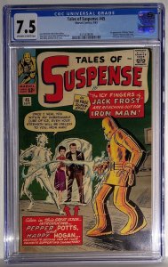 TALES OF SUSPENSE 45- 1963- 7.5 Very Fine-. 1st App. Pepper Potts, Happy Hogan