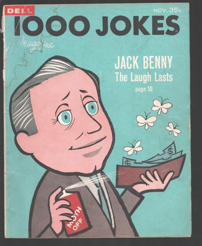 1000 Jokes #99 1961-Dell-jack Benny cover & feature-Gags-Jokes-Cartoons-Carto...