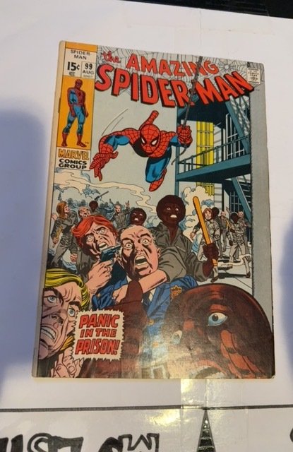 The Amazing Spider-Man #99 Regular Edit (1971)panic in the prison see descript