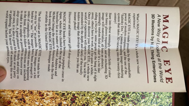 Magic eye, 3-D illusion book,1994