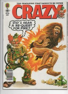 CRAZY #89 Magazine, VF+, Obnoxio the Clown, Burt Reynolds, 1973 1982, Marvel