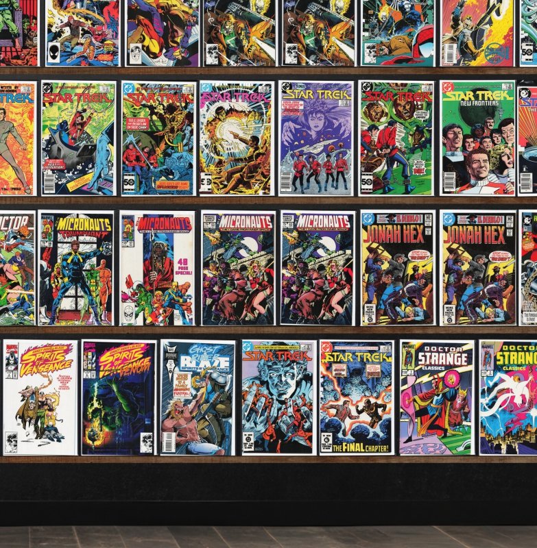 Huge Lot 140+ Comics with Star Trek, Team Titans, X-Factor, Micronauts & More!