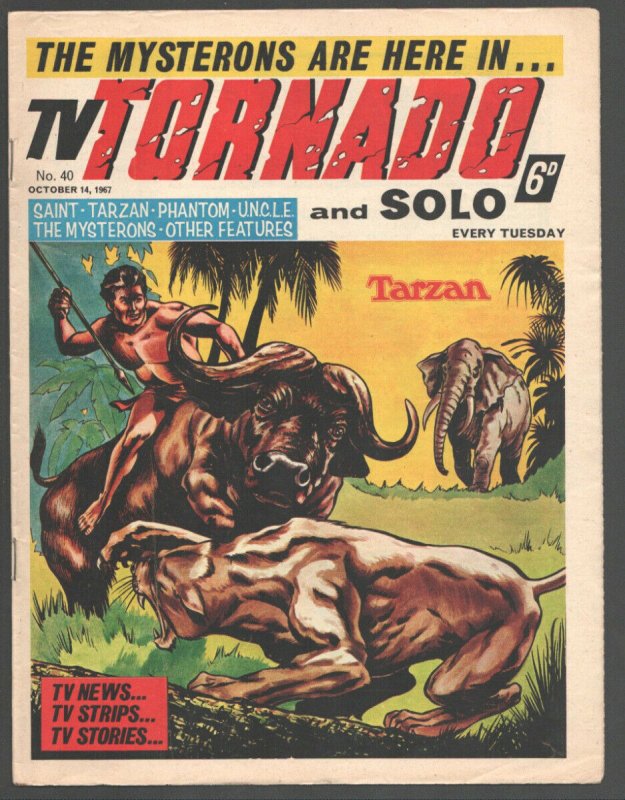 TV Tornado #40 1967-British-Man From UNCLE-Capt Scarlet & Mysterons-Tarzan-Sa...