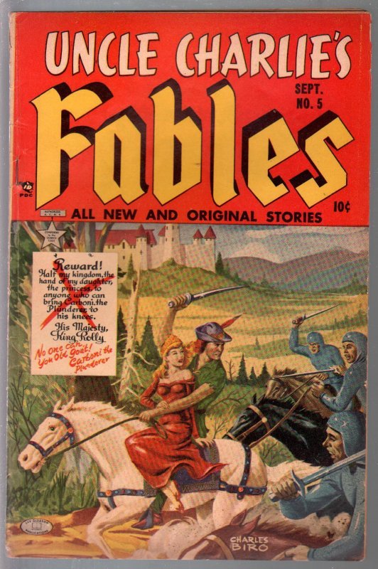 Uncle Charlies Fables #5 1952-Lev Gleason-Final issue-Biro-Norman Maurer-FN