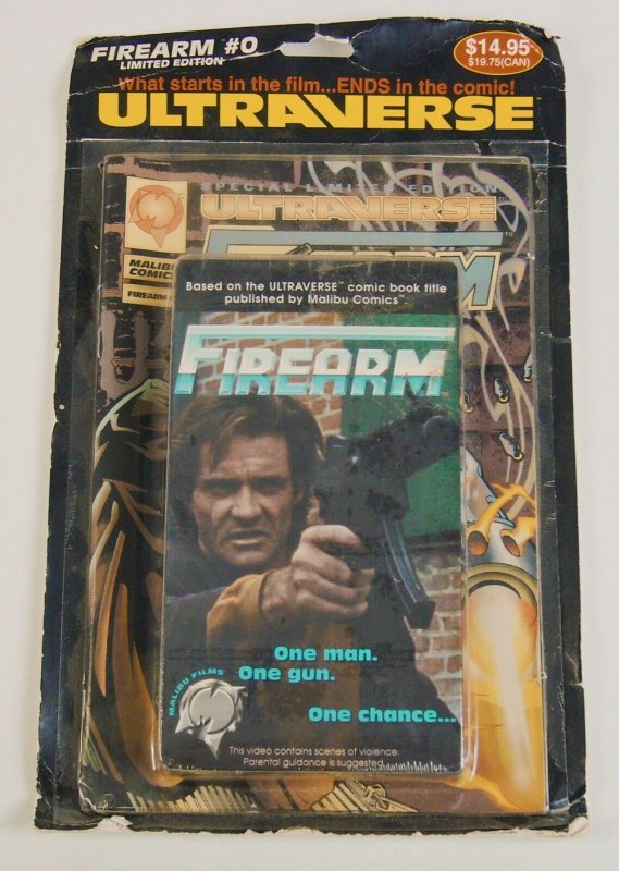 Firearm #0 + VHS with original card RARE RED VARIANT james robinson ultraverse