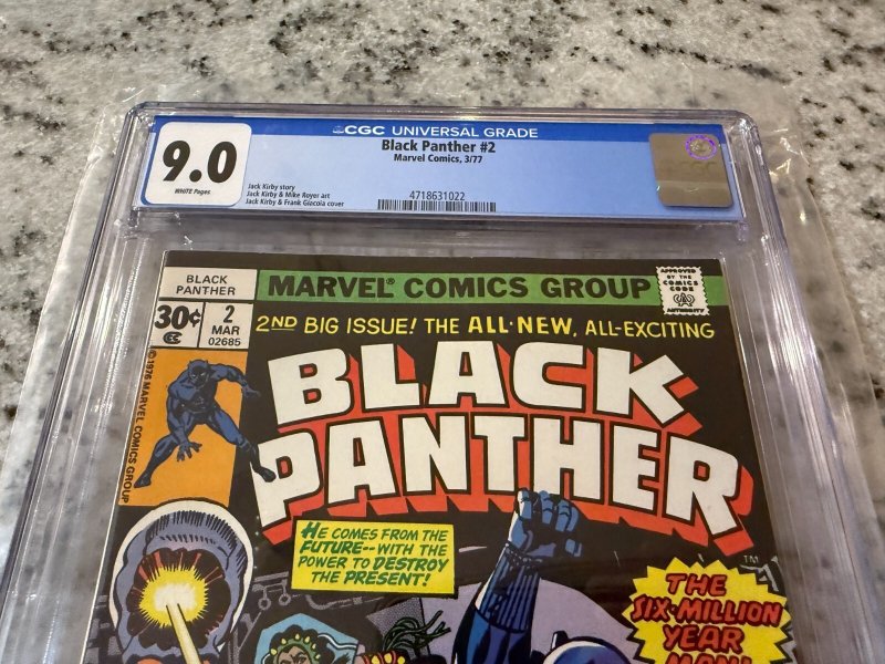 Black Panther # 2 CGC Graded 9.0 Marvel Comic Book Jack Kirby Cover Art JH29
