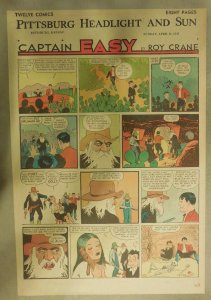 (48) Captain Easy Sunday Pages by Roy Crane from 1940 Tabloid Size Pages !