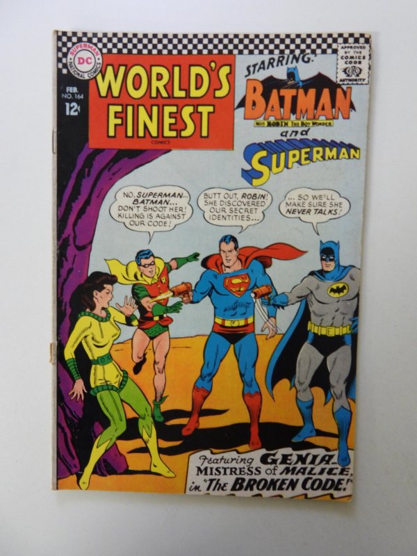 World's Finest Comics #164 VG+ condition bottom staple detached fr...