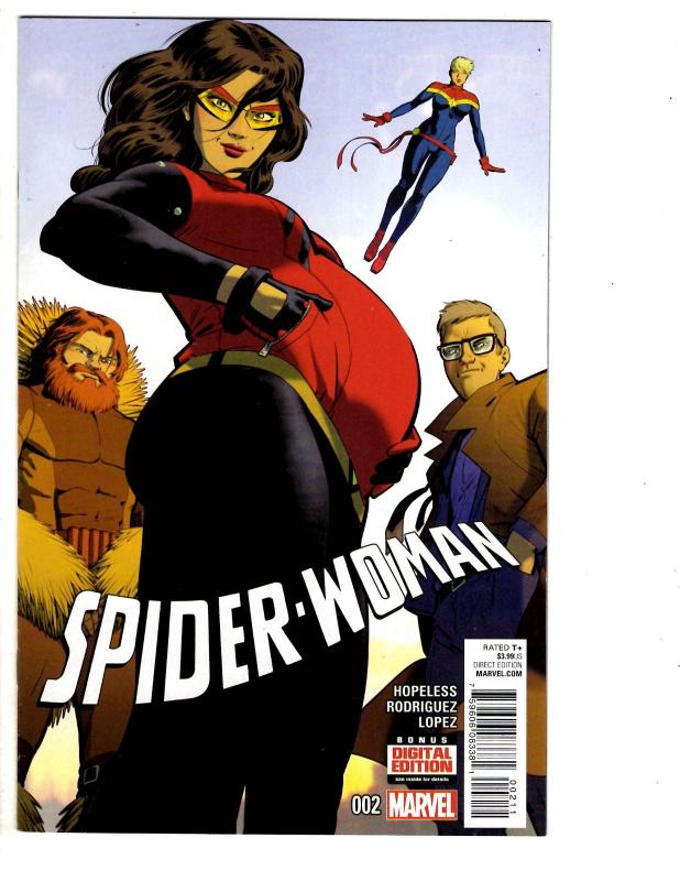 2 Spider-Woman Marvel Comic Books # 2 5 Spider-Man Captain Marvel Hopeless WM7