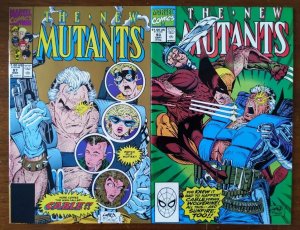 New Mutants #87 & 93 - 2nd Print 1st App Cable & Stryfe! Wolverine Battle Cover! 