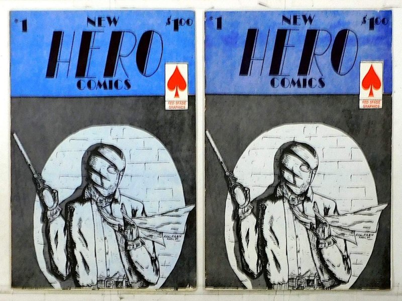 New Hero Comics Lot of 2 #1 x2 (1986) Red Spade Graphics 2nd Print Comic Books
