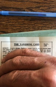 Vanishing card magic trick..1960s … first hand me your credit card! VIOLA!!