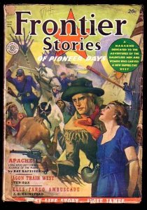 FRONTIER STORIES-SUMMER 1938-COOL COVER!!! VG