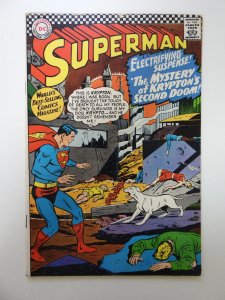 Superman #189 (1966) VG- condition rusty staples, subscription crease