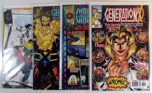 Generation X Lot 4 #4, 34, 38, Collectors Preview Marvel (1995) 1st Print Comics