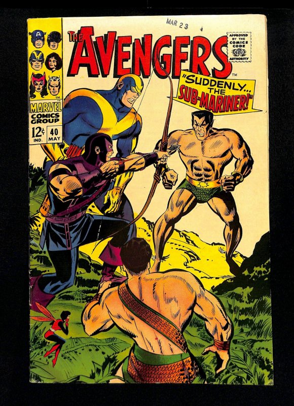 Avengers #40 Sub-Mariner! Black Widow! Cosmic Cube!