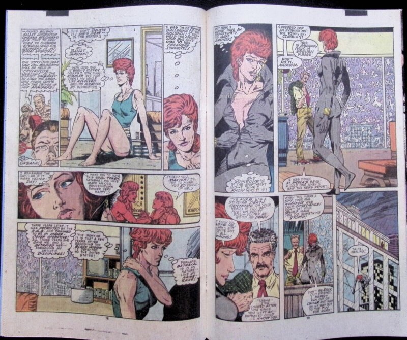 SOLO AVENGERS Comic 7 — Hawkeye and Black Widow — 1988 Marvel Universe VF+ Cond