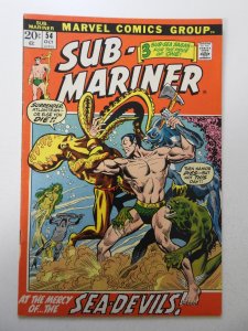 Sub-Mariner #54 (1972) VG/FN Condition! stain bc