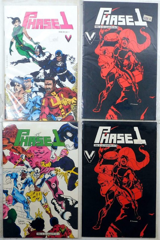 Phase One Lot of 4 #1, 2, 3 x2 (1986) Victory Productions 1st Print Comic Books