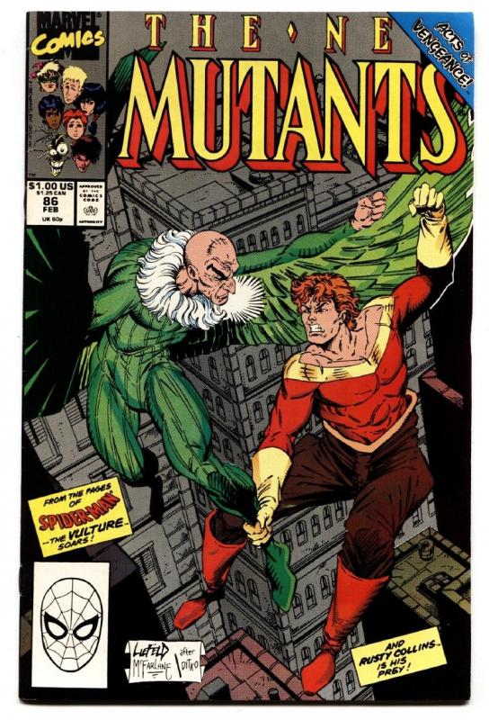 NEW MUTANTS #86 1990- 1st Cable cameo- Todd McFarlane - Vulture