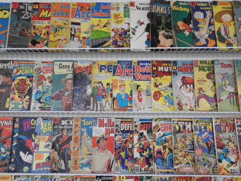 Huge Lot 150+ Silver/Bronze Comics W/ Thor, Boris Karloff, Casper, Hulk, Archie+