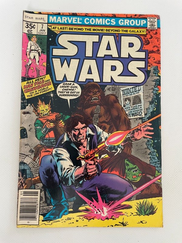 Star Wars # 7 VG/FN Marvel Comic Book Luke Skywalker Chewbacca Jedi 26 J245