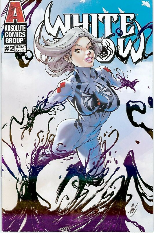 White Widow # 2 Ale Garza Kickstarter Nanosilk Foil Cover 48 Page Exclusive   NM 