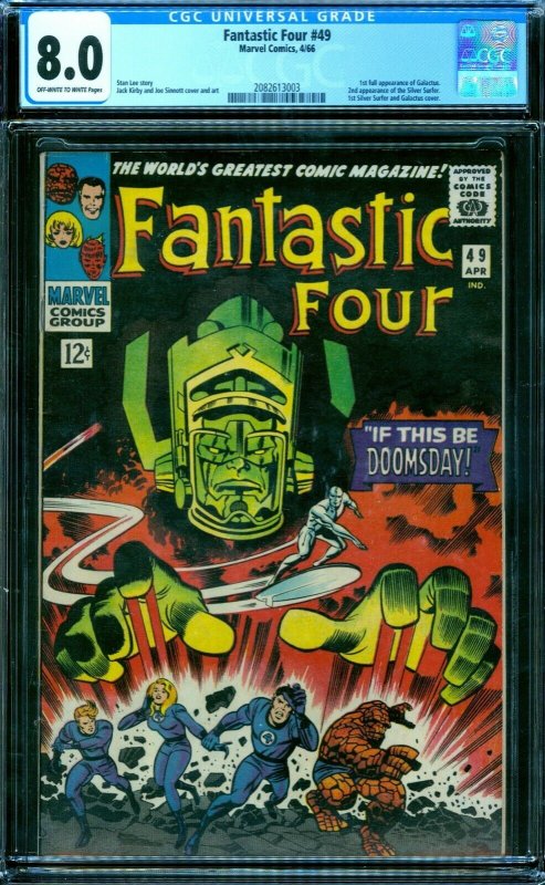 Fantastic Four 49 CGC 8.0   ow/w pages! 