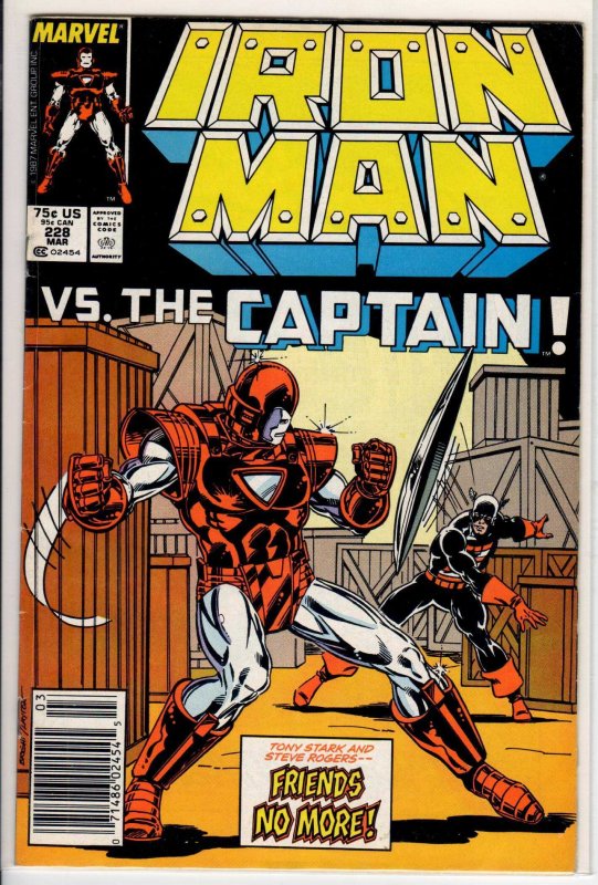Iron Man #228 Newsstand Edition (1988) 5.5 FN-