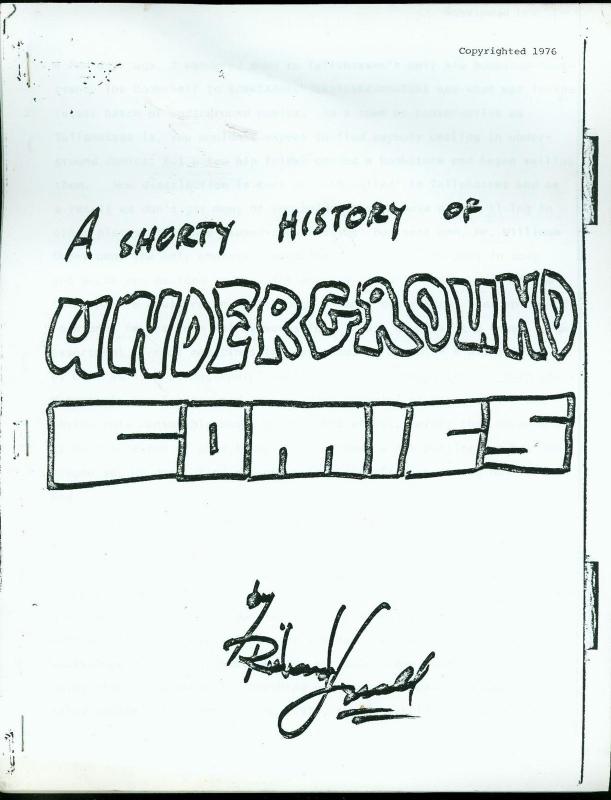 A Short History of Underground Comics by Richard Small reproduction