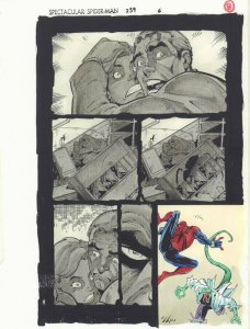 Spectacular Spider-Man #239 p.6 Grey Tone Color Guide Art Lizard by John Kalisz