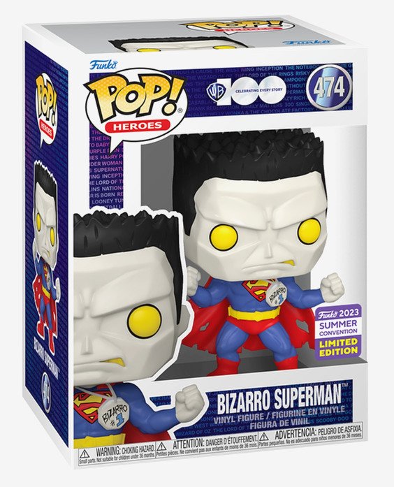 ?~FUNKO~EXCLUSIVE COMIC CON 2023~?~BIZARRO SUPERMAN #474~NIB w/PROTECTOR~?