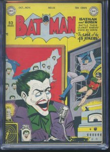 BATMAN #55 - CGC-6.5 - OW - Joker cover/story - Golden Age