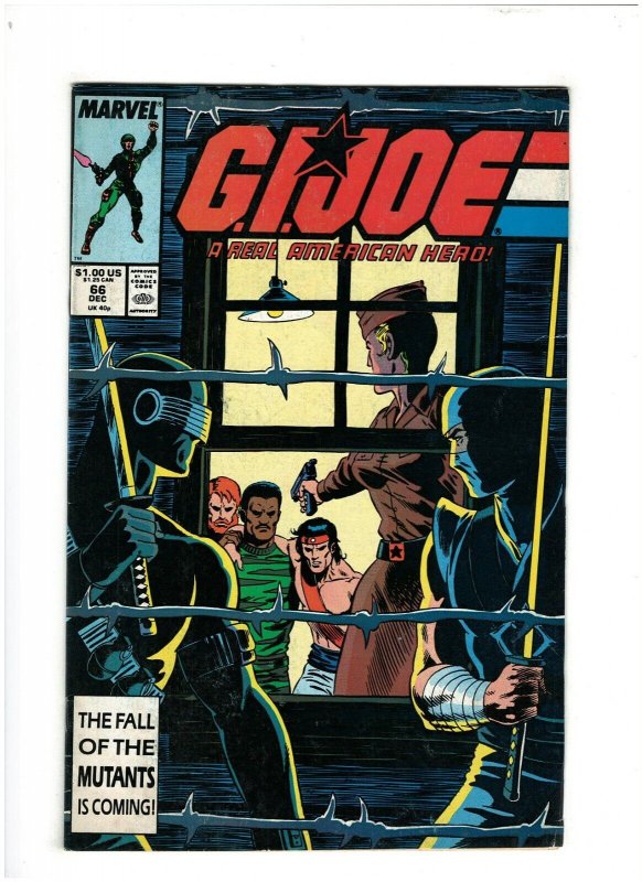 G.I. Joe ARAH #66 VG/FN 5.0 Marvel Comics 1987 Snake-Eyes & Storm Shadow 