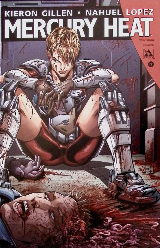 MERCURY HEAT Comic Issue 7 — Wrap Around Variant Cover C — 2016 Avatar Press VF+ 