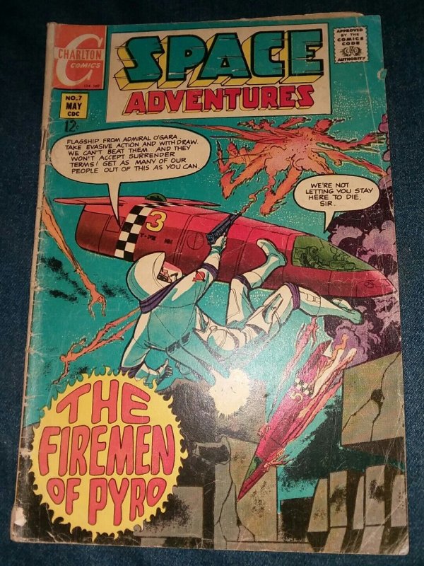 SPACE ADVENTURES #7 silver age 1969 VG scifi charlton comics THE FIREMEN OF PYRO