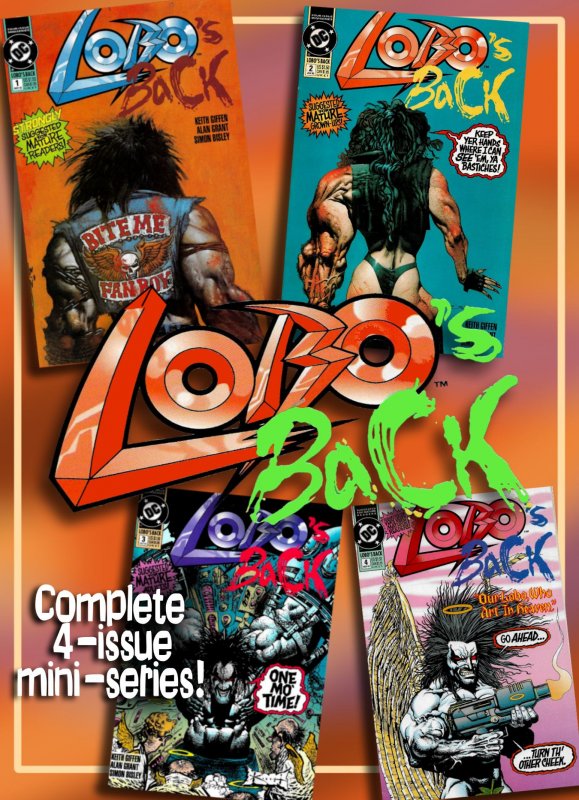 Full Run! LOBO'S BACK #1 - 4 (1992) 9.0 VF/NM  Fragtasticly Punkish 'Mature' Fun