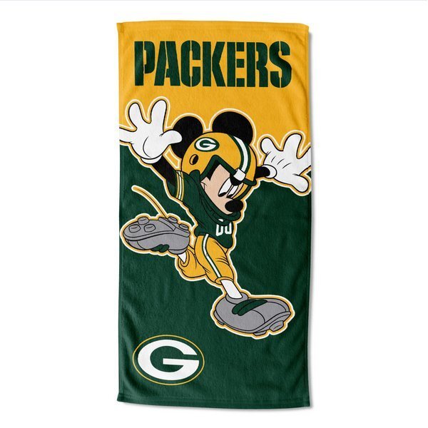 Disney NFL Mickey Packers Splash Hugger Beach Towel