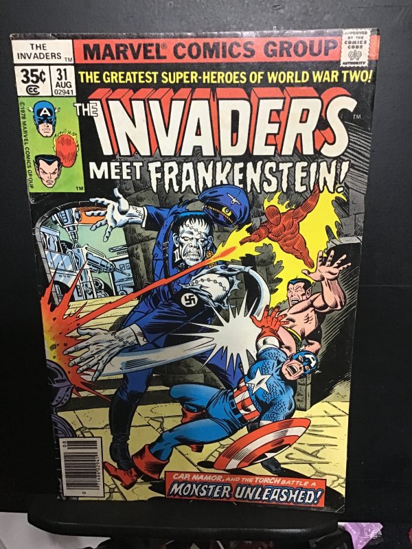 The Invaders #31 (1978) high-grade Frankenstein cover key! VF/NM Wow