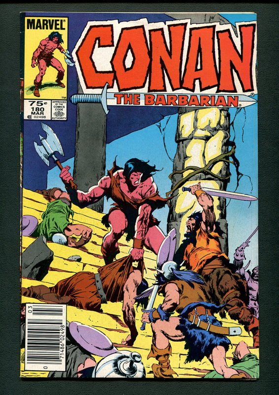 Conan the Barbarian #180 ( 7.0 FN/VFN  ) Newsstand / Buscema Cover / 1986