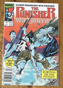 Punisher War Journal #7 Newsstand NM Jim Lee 1988 Wolverine Appearance Marvel