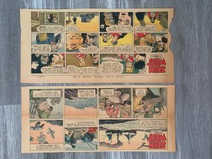 1940s JOHN WEST by JJ Olson 15x7 Newspaper Sunday Comic pgs VG-/VG LOT of 20