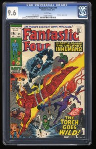 Fantastic Four #99 CGC NM+ 9.6 White Pages Inhumans Appearance!