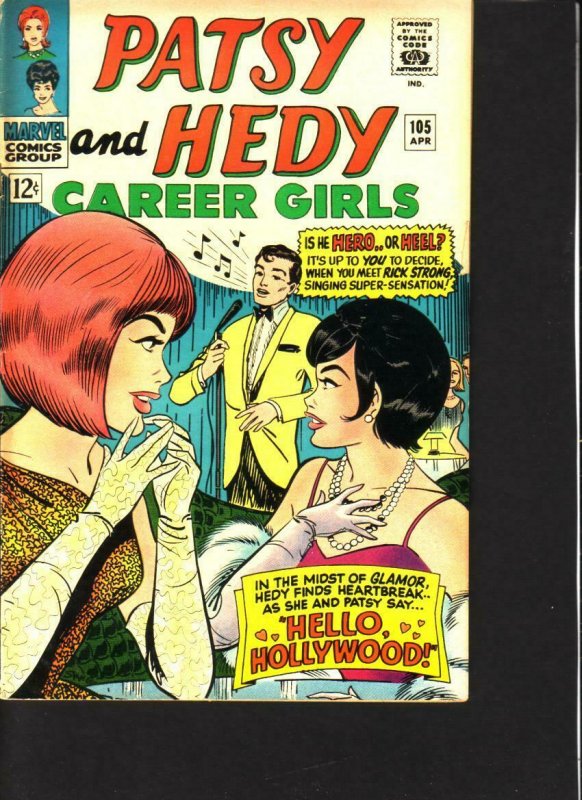 PATSY AND HEDY #105 HOLLYWOOD PAPER DOLLS 1966 MARVEL FN