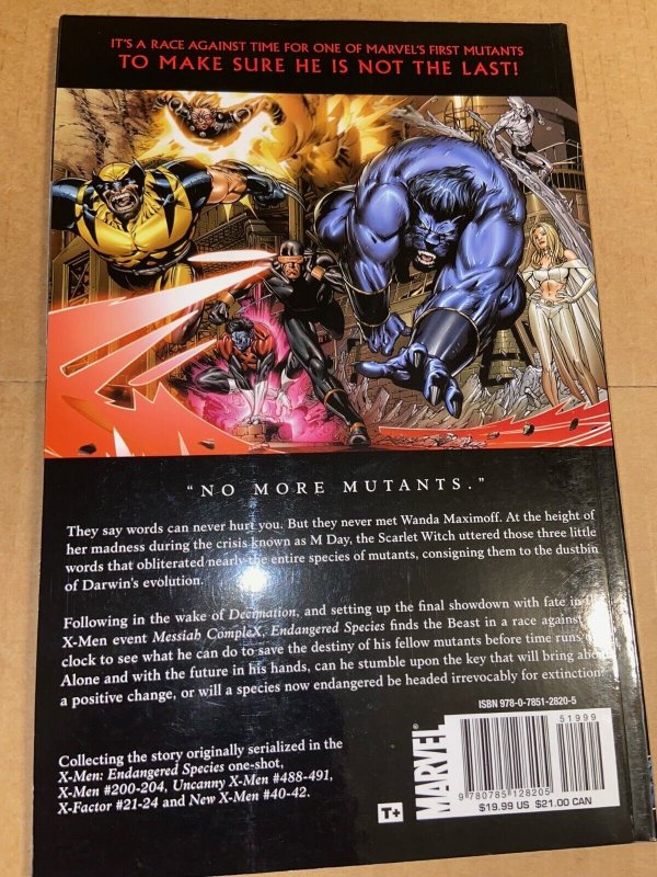 X-Men Endangered Species Softcover TPB (2008), Hard to Find 
