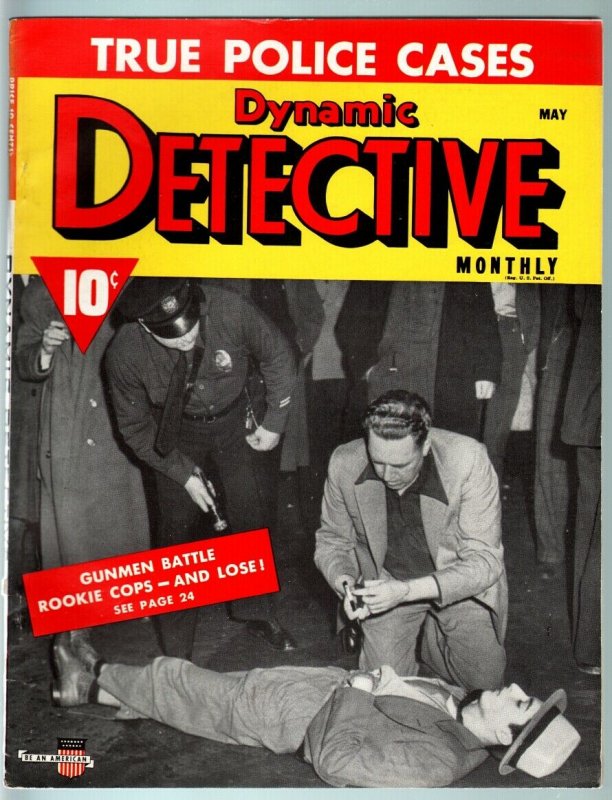 DYNAMIC DETECTIVE-1941 MAY-PULP TRUE CRIME-SEX CRAZED SLUGGER-VF VF