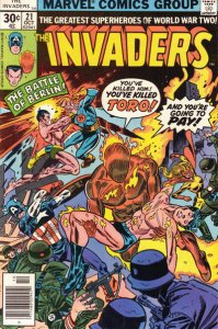 Invaders #21 VG ; Marvel | low grade comic World War Two Superheroes