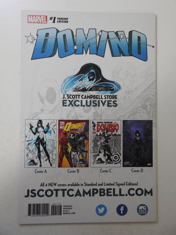 Domino #1 Campbell Variant (2018) NM Condition! Signed by Campbell w/ COA!