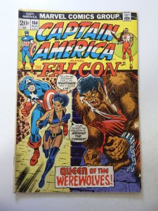 Captain America #164 (1973) VG+ Condition 1 1/2 cut fc