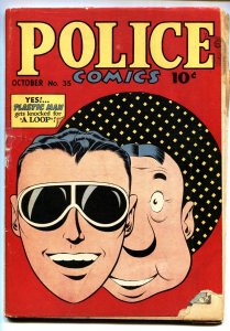 POLICE COMICS #35 1944-PLASTIC MAN-SPIRIT-comic book